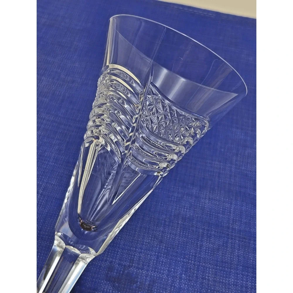 Waterford Crystal SPIRIT of AMERICA Flag Champagne Flutes VTG